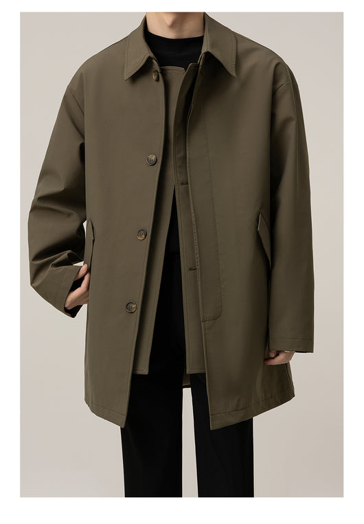 Abrigo Holgado Largo Tipo Duster para Hombre - Image 18