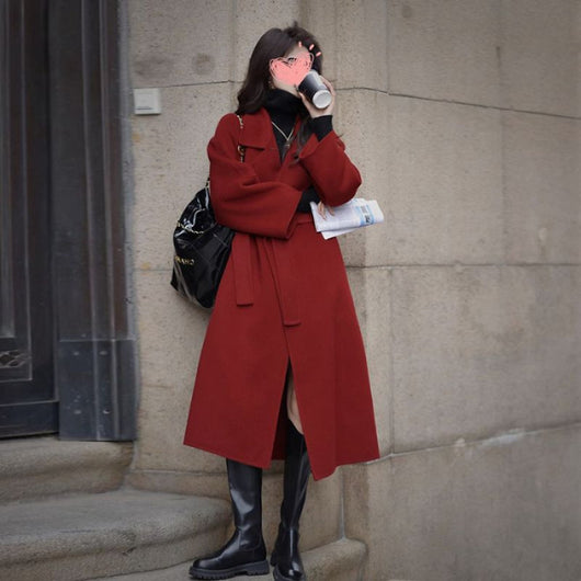 Abrigo Socialite de Moda Otoño-Invierno Largo hasta la Rodilla - Image 7