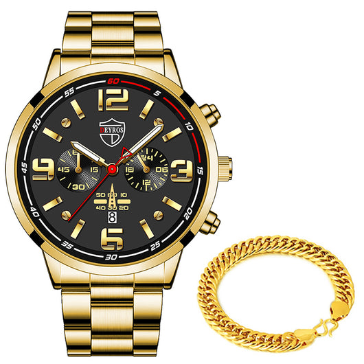 Reloj de Cuarzo para Hombre con Banda de Acero y Calendario Luminoso - Image 15
