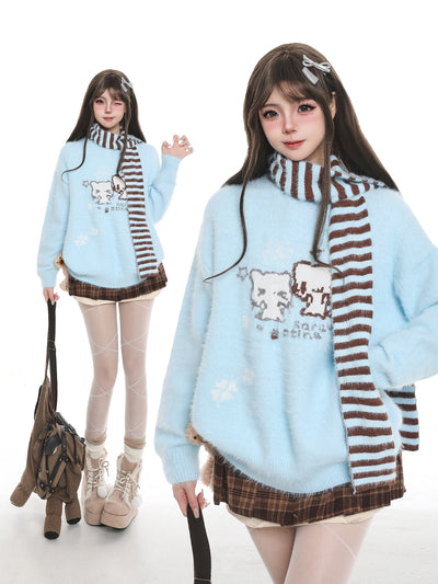 Suéter Holgado con Rayas de Gato - Diseño Casual y Versátil - Image 3