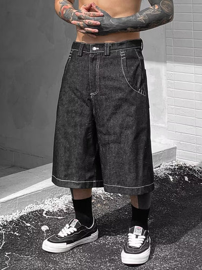 Shorts de Mezclilla Holgados para Hombre - Estilo Costa Oeste Estadounidense - Image 10