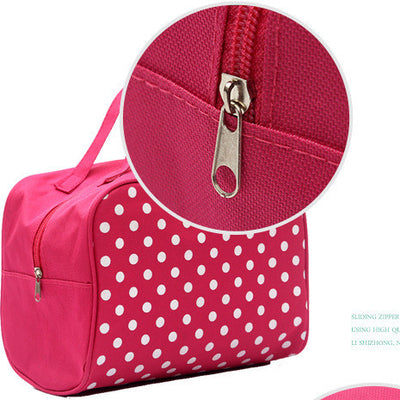 Bolsa de Cosméticos Impermeable con Diseño de Puntos - Image 4