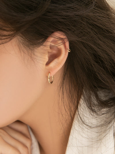 Aretes Dorados Minimalistas de Temperamento y Elegancia para Mujer - Image 10