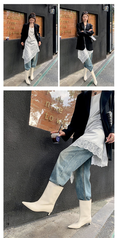 Botas de Tacón Kitten Cómodas y Sueltas para Moda Diaria - Image 19