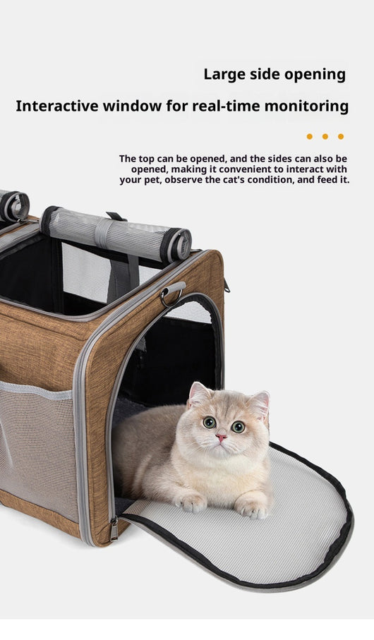 Bolsa de Transporte Plegable para Mascotas con Ruedas y Correa - Image 19