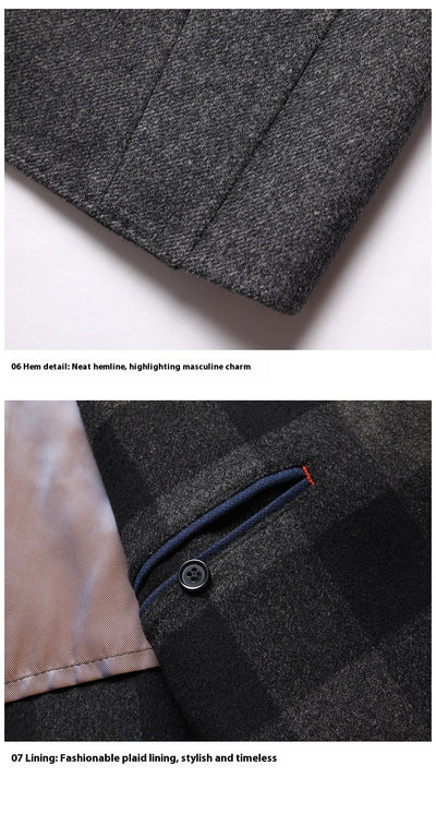 Abrigo de Lana Reversible para Hombre - Corte Medio - Image 20