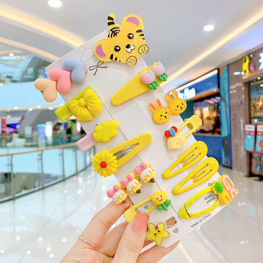 Set de 14 Accesorios para el Cabello Infantil - Horquillas Arcoíris, Mariposas y Frutas - Image 12