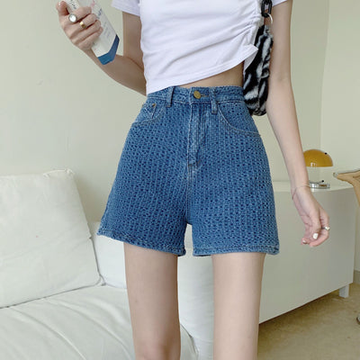 Shorts de Mezclilla Cintura Alta Pierna Ancha - Image 10