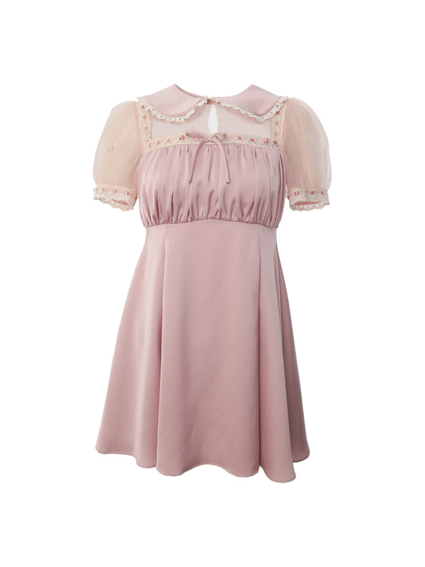 Vestido Satinado con Mangas Abullonadas Pure Desire - Image 4