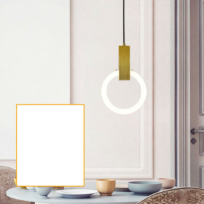 Lámpara Colgante Oval Minimalista Nórdica con Halo Postmoderno - Image 8