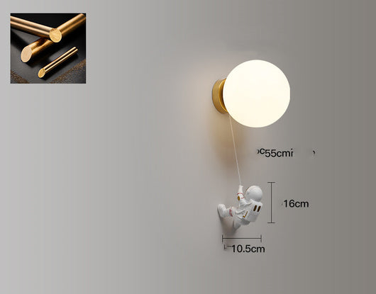 Lámpara de Pared Infantil Temática Astronauta - Luz LED para Dormitorio Infantil - Image 9