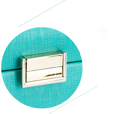 Caja Organizadora de Espejo Portátil en Cuero PU para Joyas y Maquillaje - Image 15