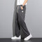 Pantalones Anchos de Pierna Recta en Tela Ice Silk para Hombre