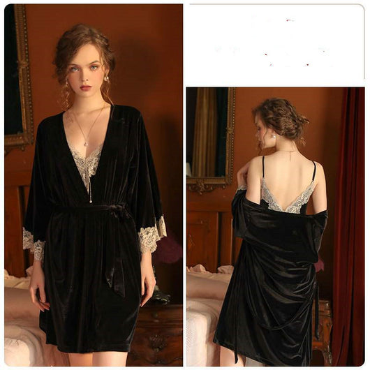 Encaje Dorado de Terciopelo con Costuras Delicadas - Image 4