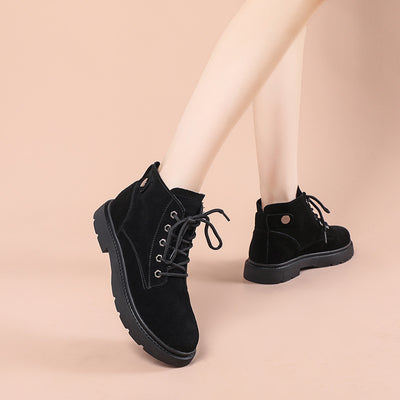 Zapatos de Cuero Estilo Británico con Suela Gruesa y Aumento de Altura - Image 11