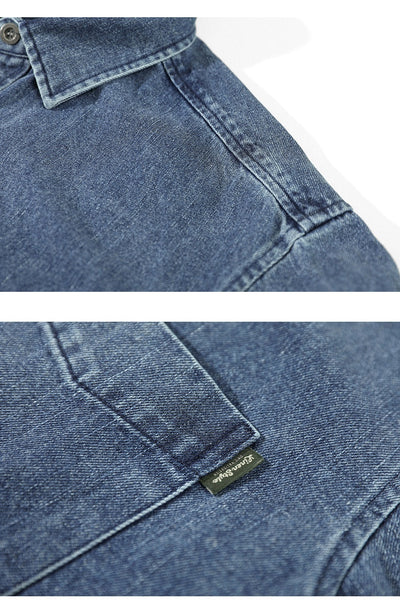 Camisa Denim Holgada con Hombros Caídos para Hombre - Image 20
