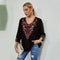 Blusa Suelta de Manga Larga con Bordado para Otoño e Invierno