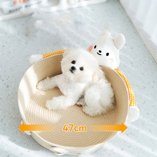 Cama Nido para Gatos de Cuerda de Algodón - Rascador Tejido para Gatos y Conejos - Image 14