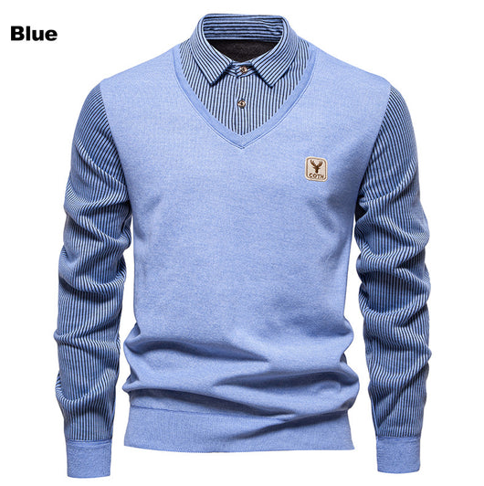 Camisa Térmica Hombre Manga Larga Efecto Doble Tela con Rayas y Forro Polar - Image 9