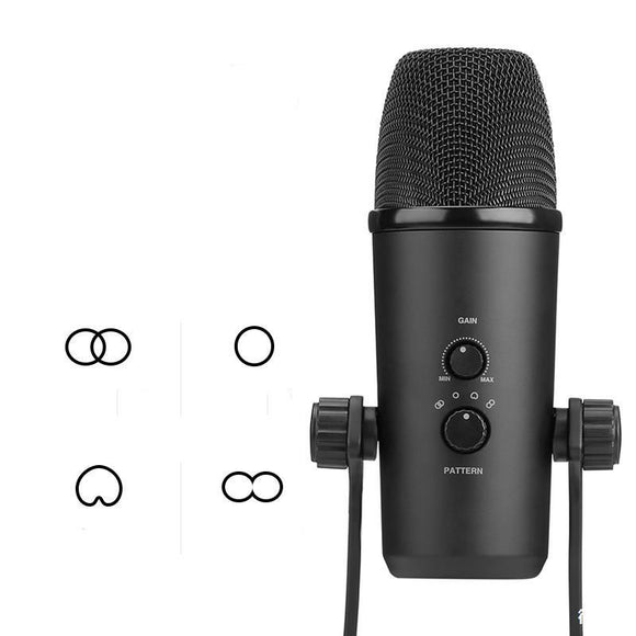 Micrófono Condensador Profesional para Streaming y Grabación con Tarjeta de Sonido Integrada