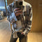 Camisa Cuadros Algodón con Textura Satinada