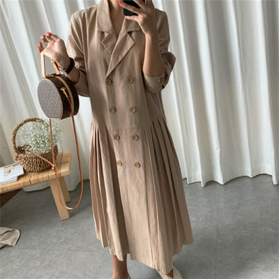 Vestido Sastre Doble Botonadura con Pliegues - Image 11