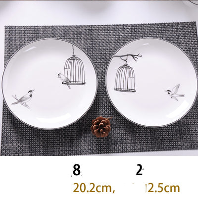 Plato Hondo de Porcelana Bone China Estilo Europeo Creativo - Image 7