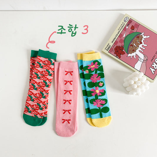Calcetines Infantiles a Rayas con Diseño Graffiti - Image 2