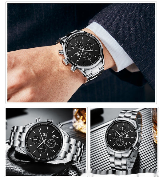 Reloj de Cuarzo Multifuncional Impermeable para Hombre - Estilo Ejecutivo - Image 12