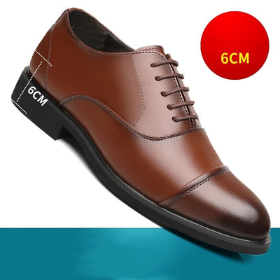 Zapatos de Cuero para Hombre con Alzada Interna y Punta Afilada - Calzado de Boda - Image 5