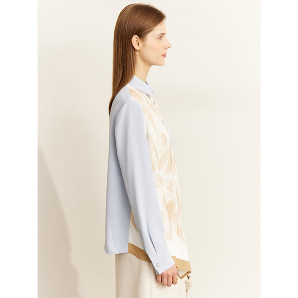 Blusa de Cetim Branca de Comprimento Médio com Design Assimétrico