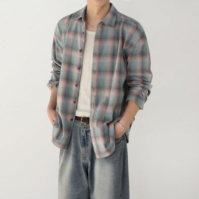 Camisa de Manga Larga con Contraste de Colores para Hombre - Image 9