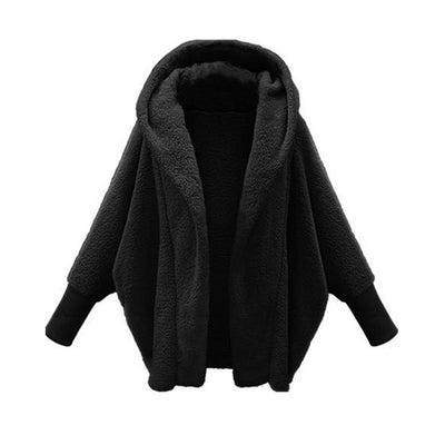 Abrigo Suelto con Capucha de Felpa para Mujer - Estilo Europeo y Americano - Image 2