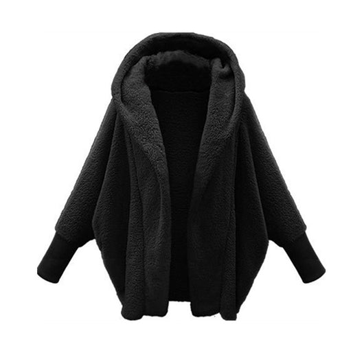 Abrigo Suelto con Capucha de Felpa para Mujer - Estilo Europeo y Americano - Image 2