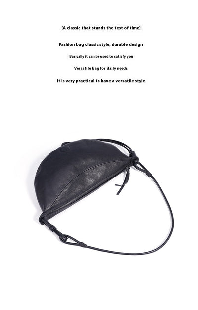 Bolso Bandolera Retro Media Luna en Cuero Oveja - Image 11