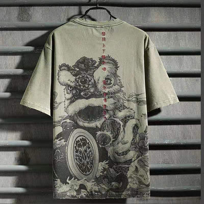 Playera de Algodón Bordada Estilo Nacional Tide Manga Corta - Image 11