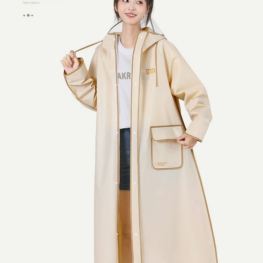 Impermeable Largo Aislante para Autos Eléctricos - Protección Total para Mujeres