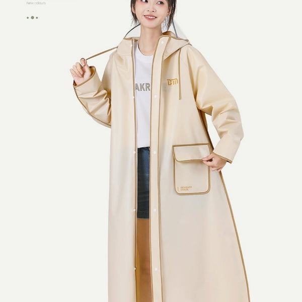 Impermeable Largo Aislante para Autos Eléctricos - Protección Total para Mujeres