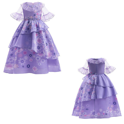 Vestido Princesa Infantil con Falda y Blusa de Manga Corta - Image 8