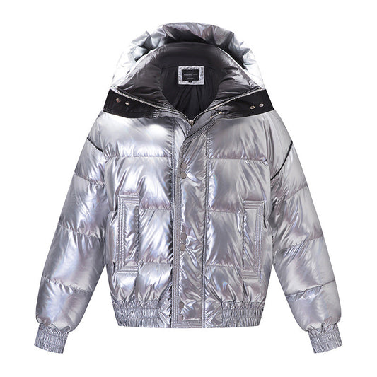 Chaqueta Acolchada Brillante para Parejas - Corte Medio Grueso - Image 2