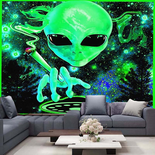 Tapiz Decorativo con Estampado Alien - Tela de Fondo para Pared - Image 20