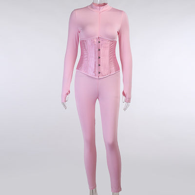 Jumpsuit Casual con Cierre Frontal y Ajuste en Cintura - Image 8