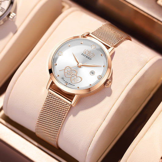 Reloj Cuarzo Japonés para Mujer con Calendario Perpetuo - Elegancia Eterna - Image 5