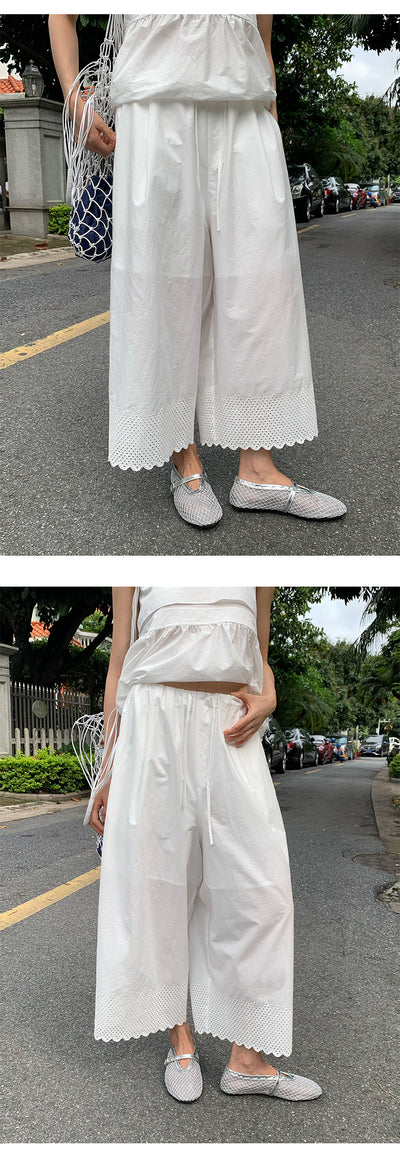 Pantalones Anchos Cropped Bordados para Verano - Casual y Cómodos - Image 17