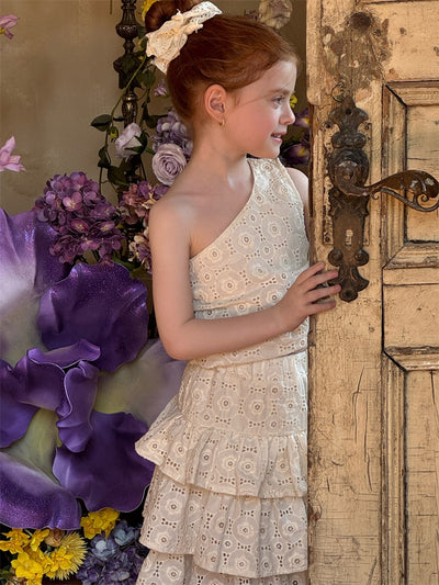 Vestido Pastel con Hombreras Oblicuas y Bordados de Verano - Image 15