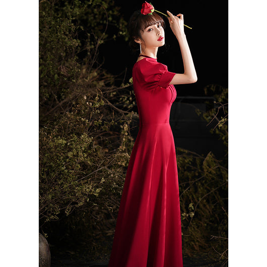 Vestido Largo Rojo de Novia para Verano - Image 19