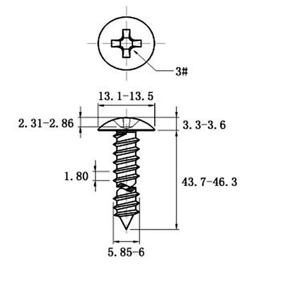 Tornillo Autorroscante de Acero Inoxidable Cabeza Ancha Tipo Champiñón - Image 58