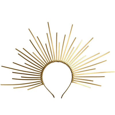 Diadema Gótica con Halo Dorado Exagerado - Image 6