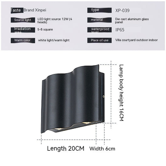 Foco LED Exterior Bidireccional Impermeable de Diseño Moderno - Image 6