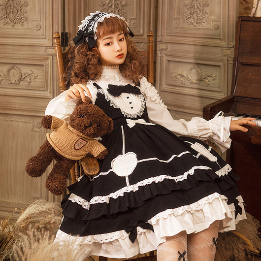 Vestido Lolita JSK Dulce Snow White con Brócado de Jardín - Image 6